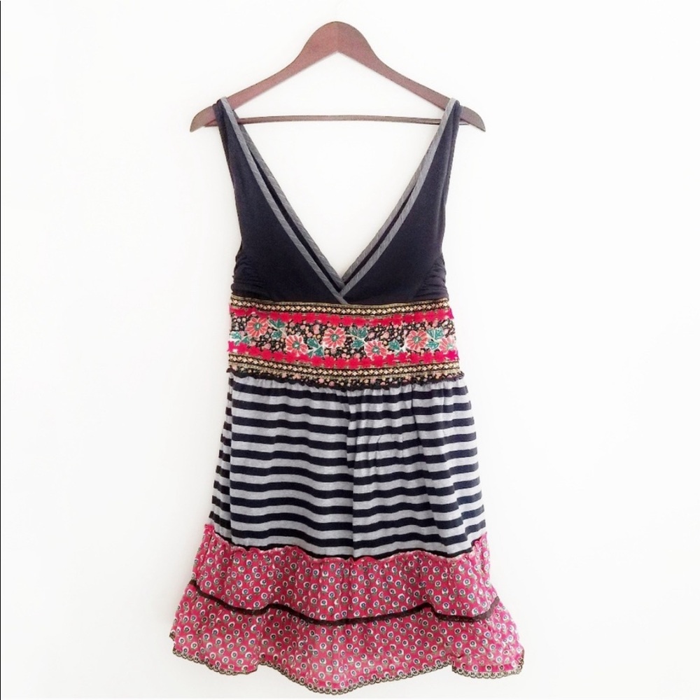 FP 🌸 Sundress Embroidered Detail Floral & Stripes